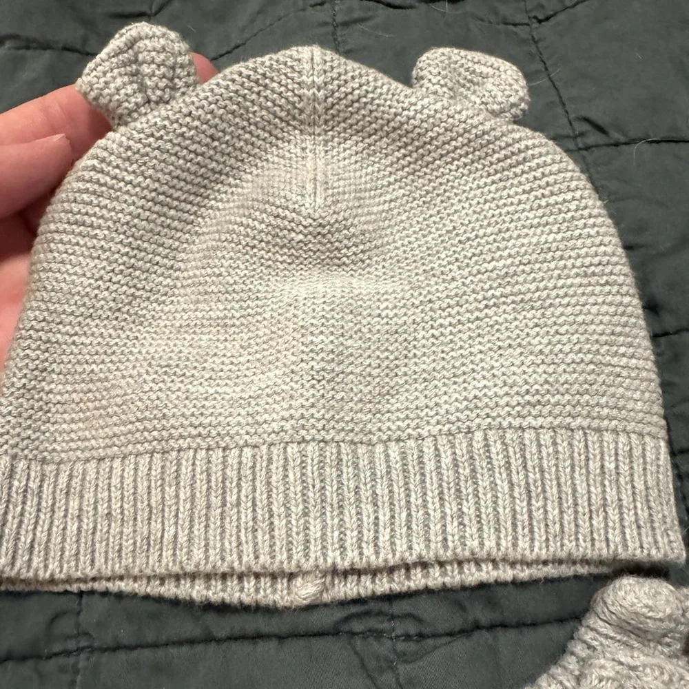 Cozy Knitted Bear Baby Sweater Set